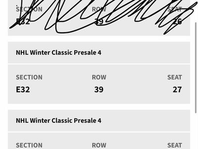 NHL Winter Classic Presale 3 Tickets - Rice-Eccles Stadium - 3 Tickets, Section E32, Row 39