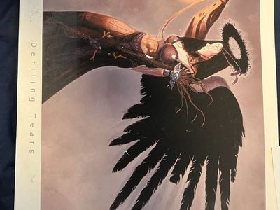 Magic: The Gathering MTG Art Prints Lot - Defiling Tears, Knollspine Dragon, Juzam Djinn