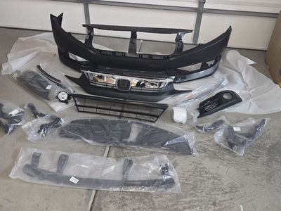 Honda Civic (2016-2018) Front Bumper Replacement Kit with Fog Lights - New