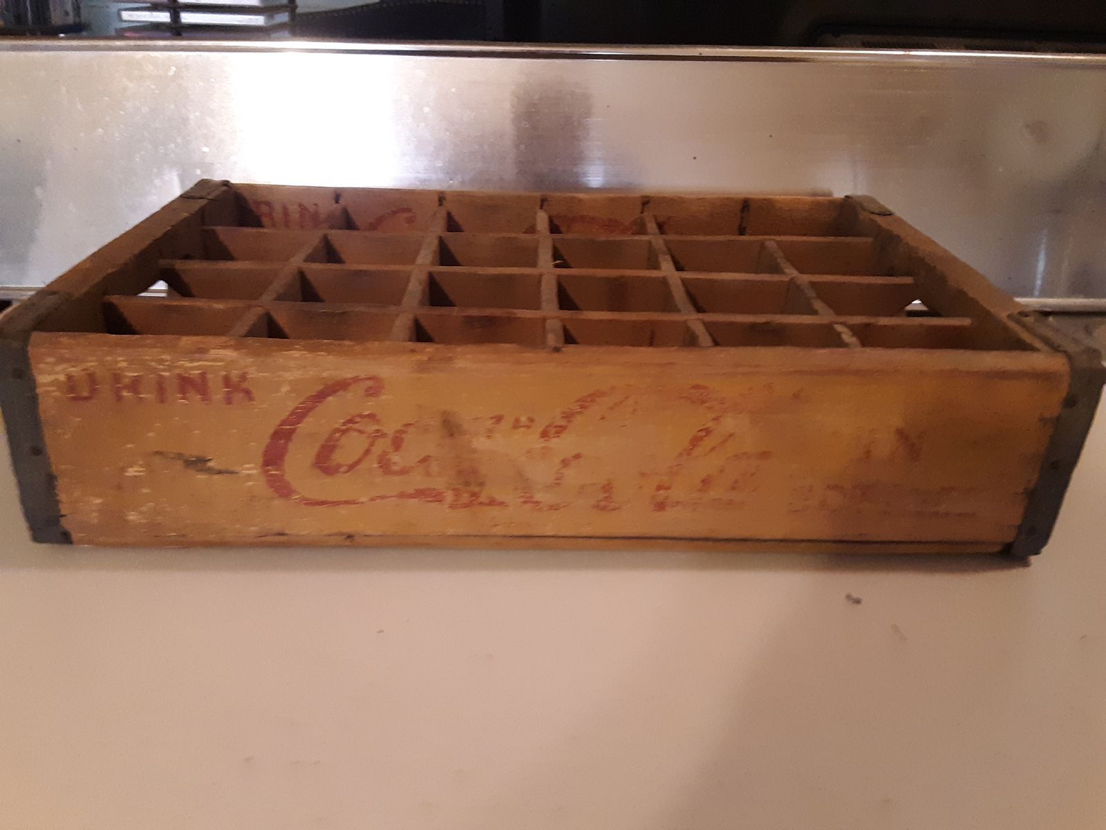 Coke Wooden Crate 24 Slot Bottle 1950's