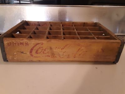 Coke Wooden Crate 24 Slot Bottle 1950's