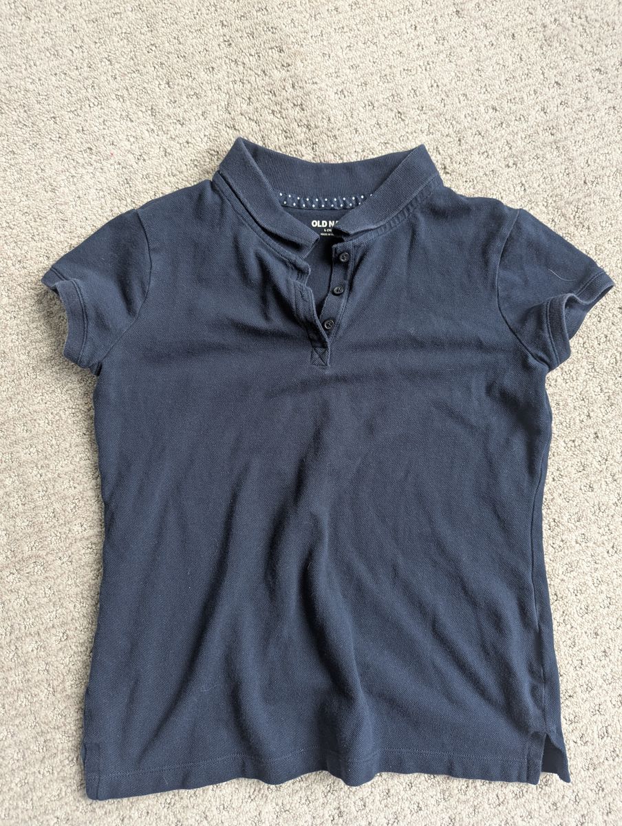 Girls Old Navy school uniform navy polo, size L 10-12