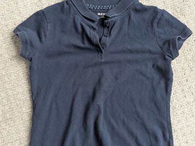 Girls Old Navy school uniform navy polo, size L 10-12