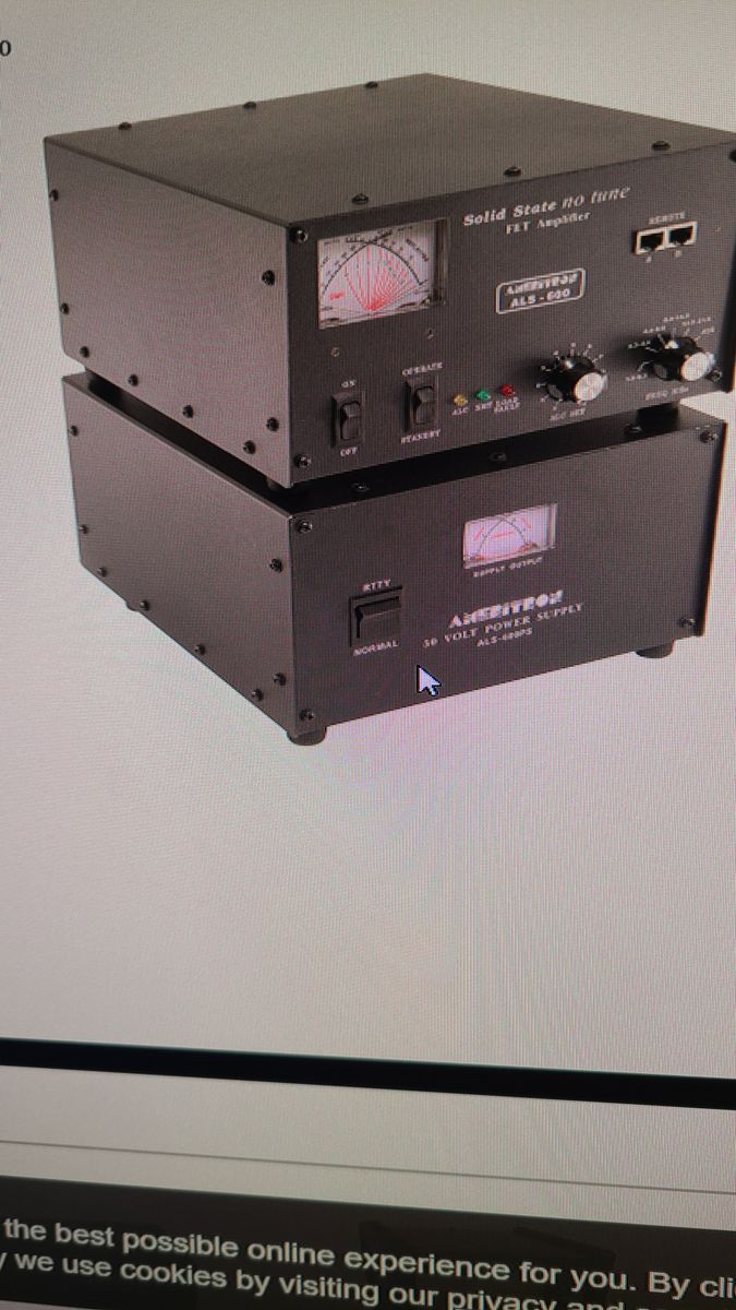 Ameritron ALS 1306 HF plus 6-meter linear power amplifier and power supply.