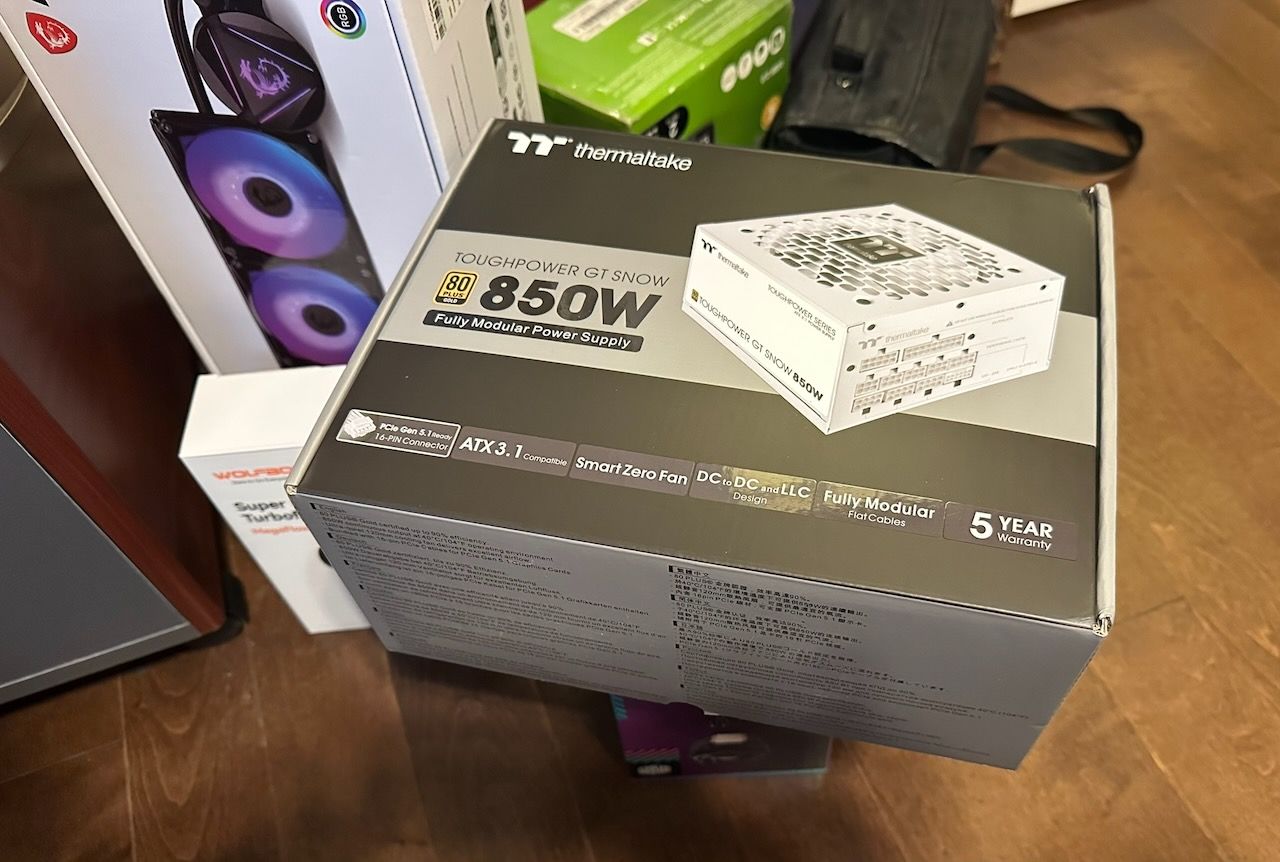 Thermaltake Toughpower GT 850W Snow ATX 3.1 Power Supply; 80 Plus Gold Efficiency