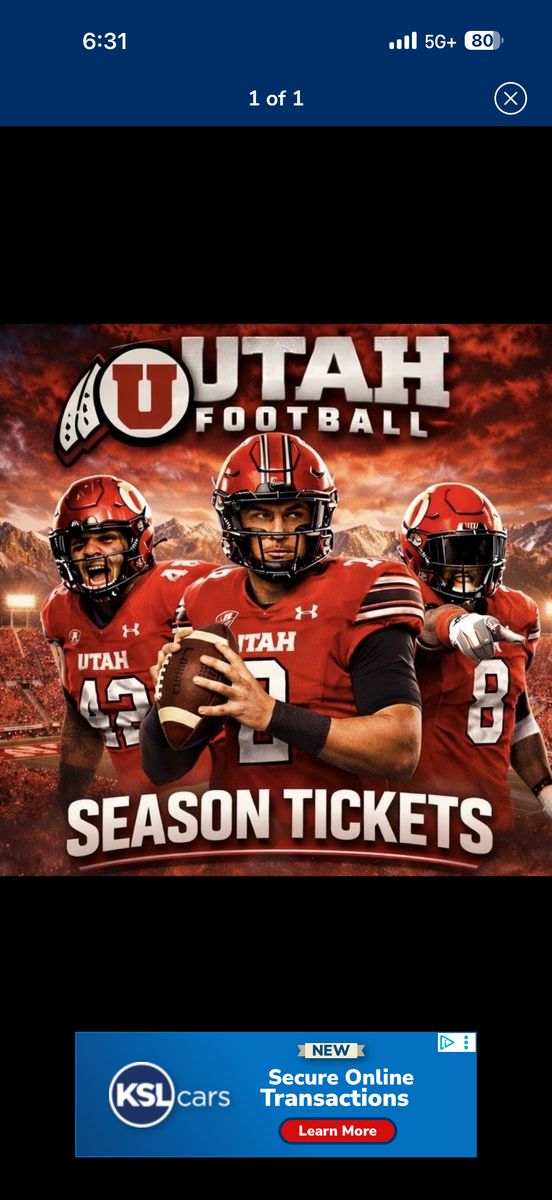 2026 Utah Utes Season Tickets