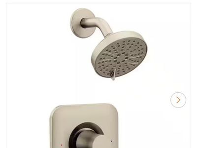 Moen Genta LX T2472EPBN 1-Handle 3-Spray Shower Trim Kit, Spot Resist Brushed Nickel. All fixtures are from standard plumbing.