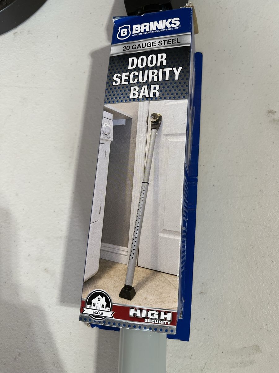 Brinks 20 Gauge Steel Door Security Bar - High Security Indoor Door Brace