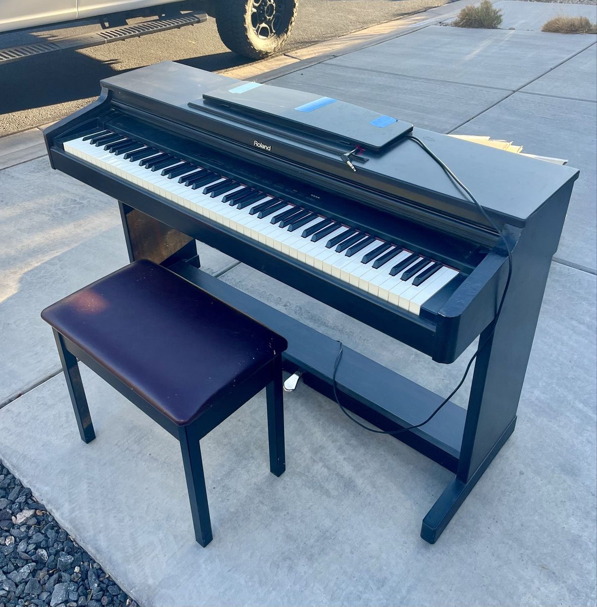 Roland Digital Piano with Bench in Black Finish