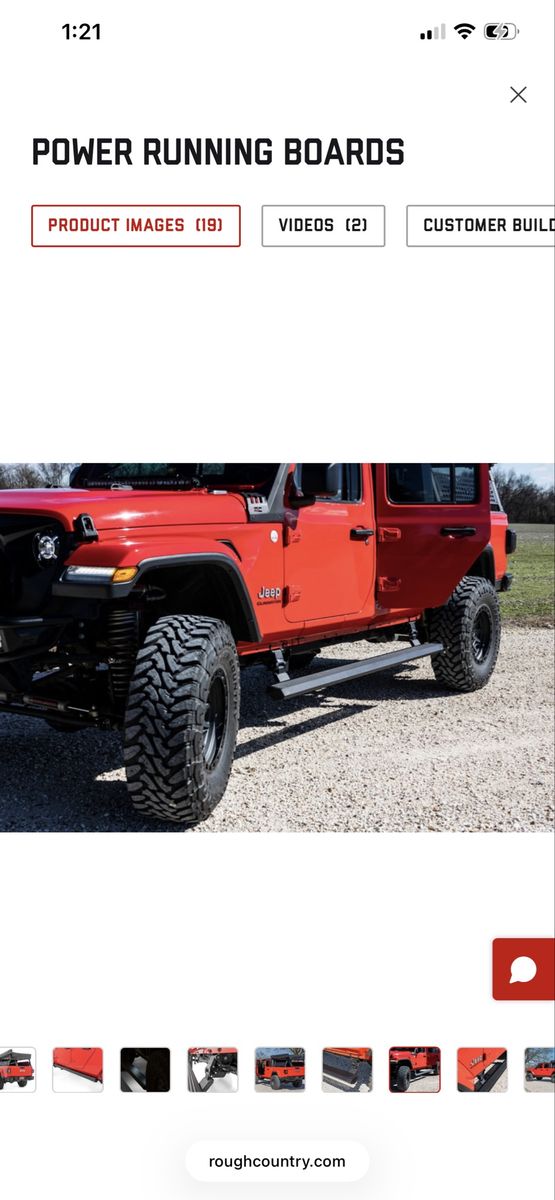 Rough country power steps for a Jeep gladiator