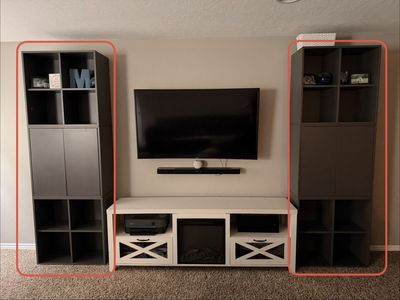 Grey Cube Bookshelf - Cube Shelves TV Stand Shelf