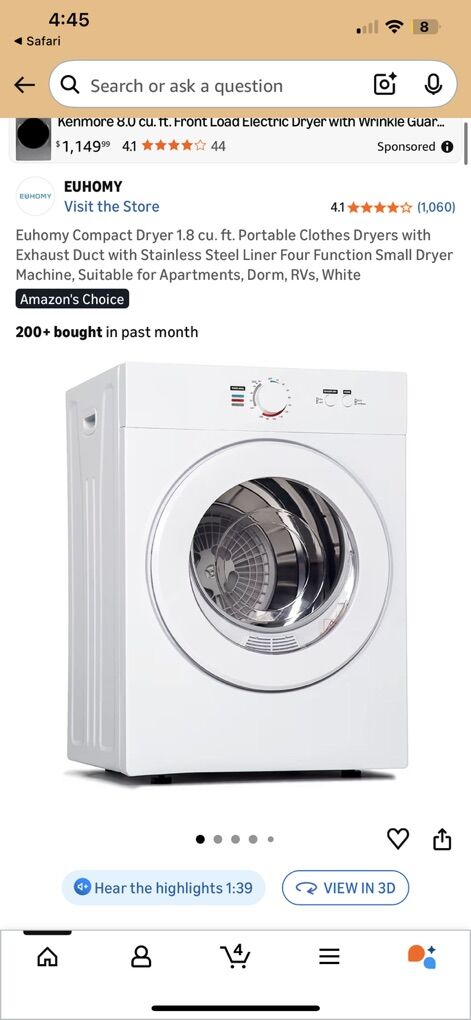 NEW Small Compact Dryer