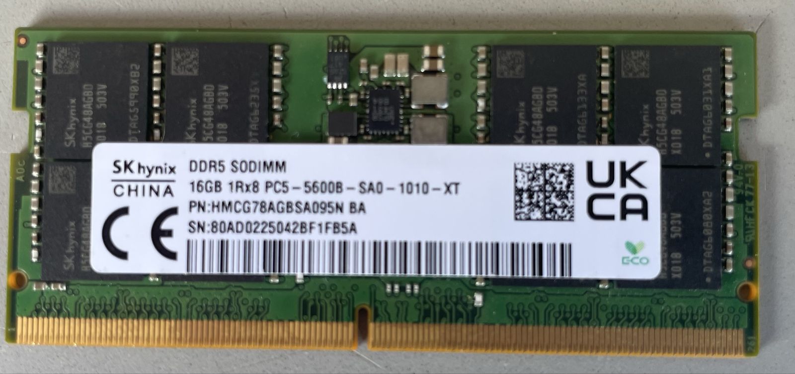 16GB DDR5 PC5-5600 SODIMM 16GB x 1