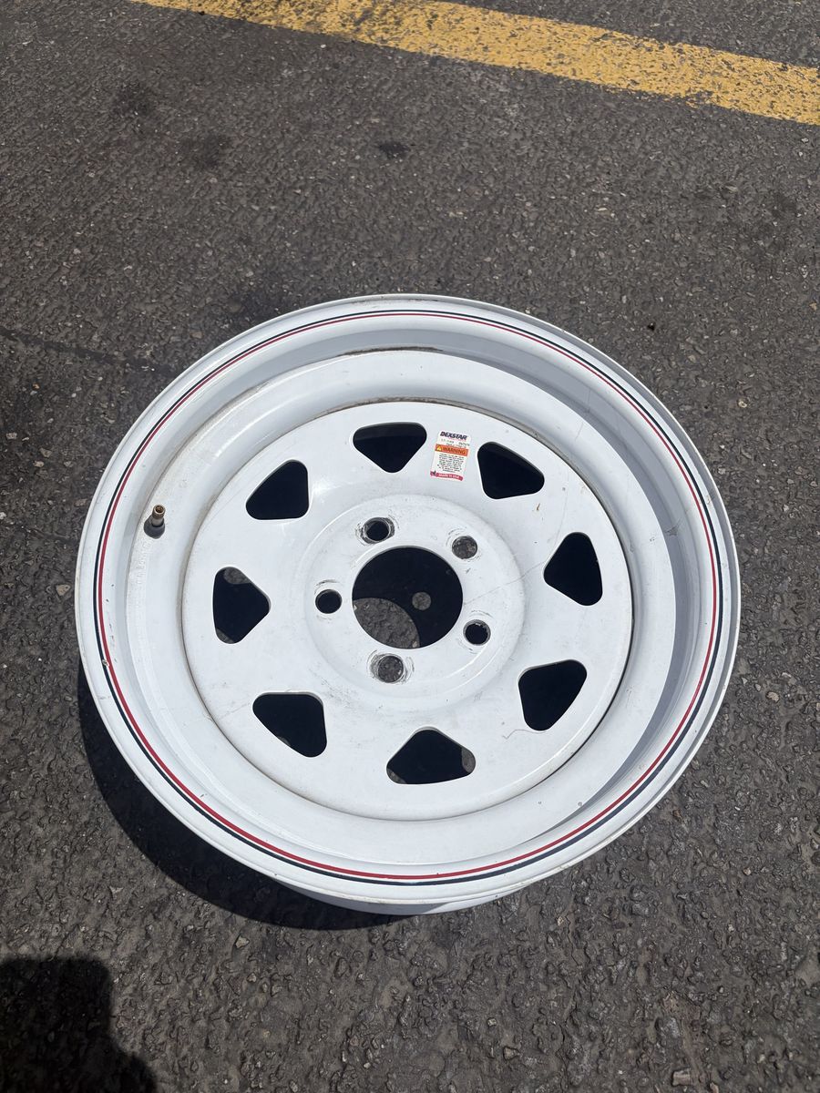 Trailer Spare tire rim 7x15” 4.5 lug pattern