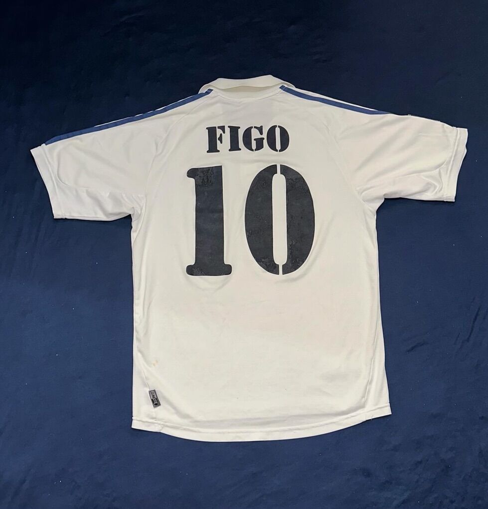 Figo #10 | L | Real Madrid 2001-02 Home Jersey