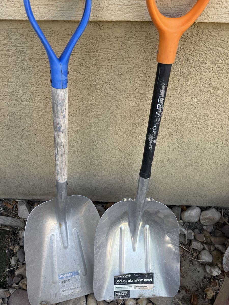 Large square shovels $7.00 each or $10.00 for both