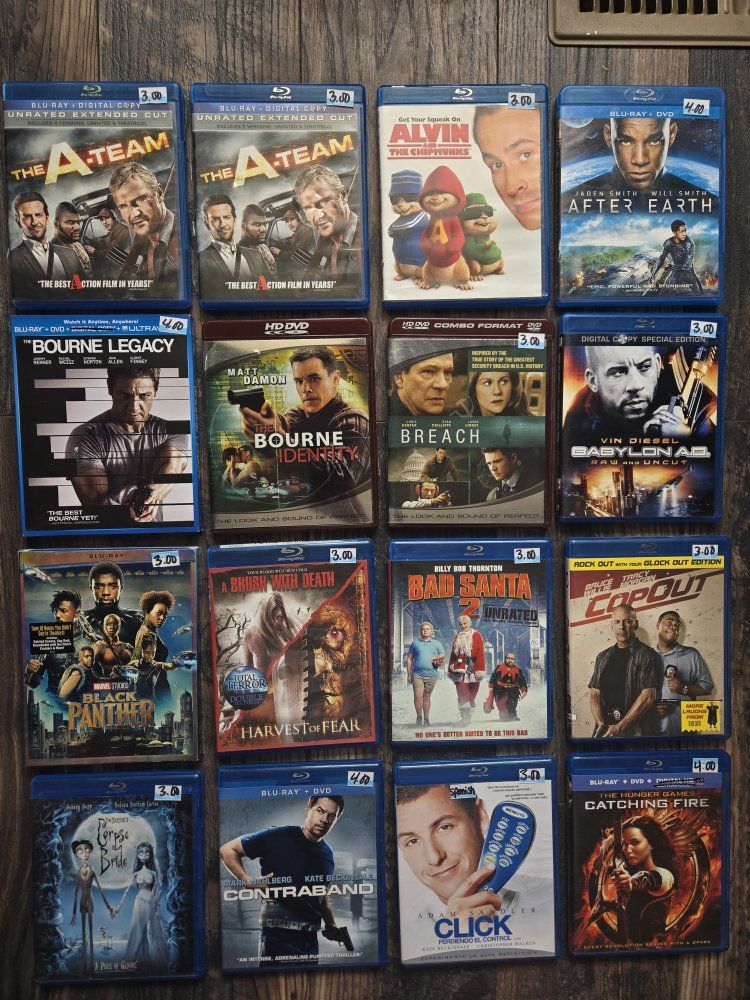 BLU RAY MOVIES- LIKE NEW