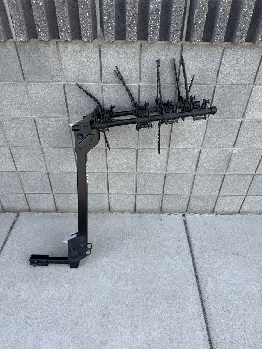 THULE 4 Place Hitch Mounted Hanging Bike Rack - For 2” and 1.25” Receivers.