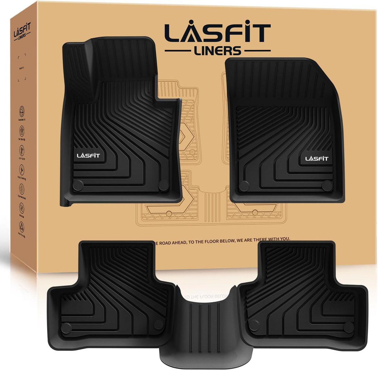 2018-2026 Volvo XC60 (Not for PHEV & T8 Hybrid) LASFIT All Weather TPE Floor Mats