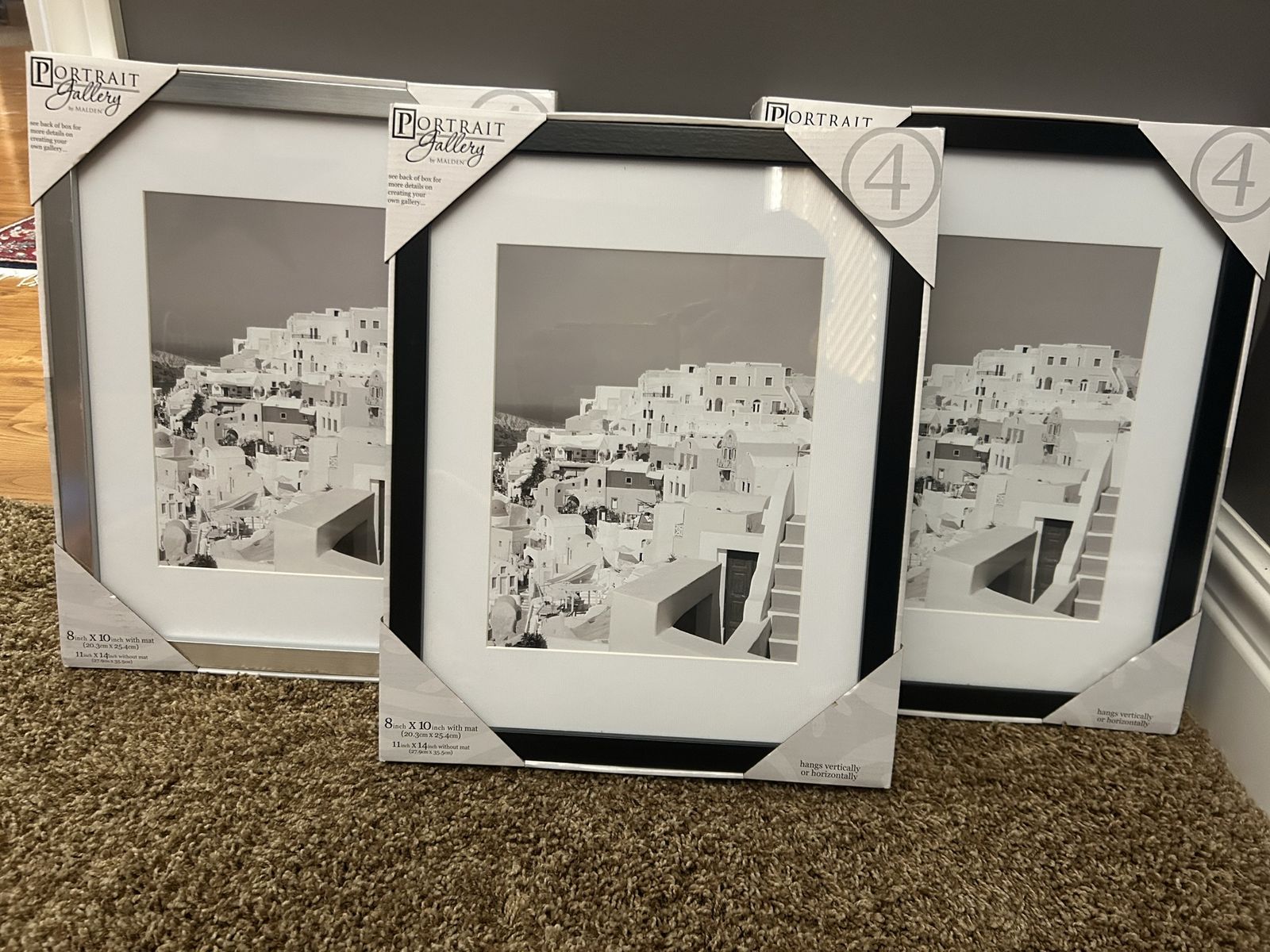 New, unused. Portrait Gallery by Malden 11x14 / 8x10 Wall Picture Frames Set of 3