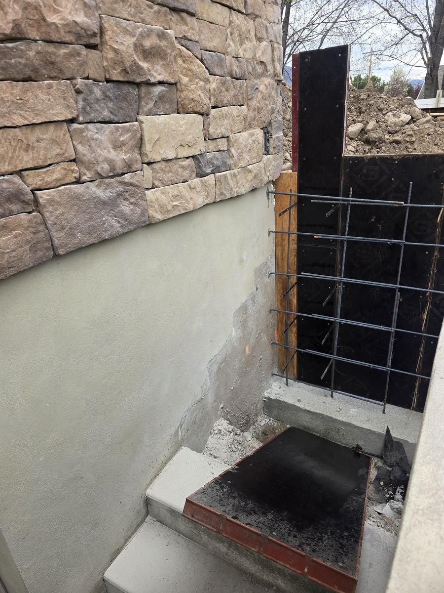 Concrete foundations, excavation. Walls, footings, flatwork