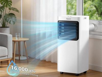 Snocod 16,000 BTU Portable Air Conditioner - White, 5-in-1 Multifunctional Smart Unit (New in Box)