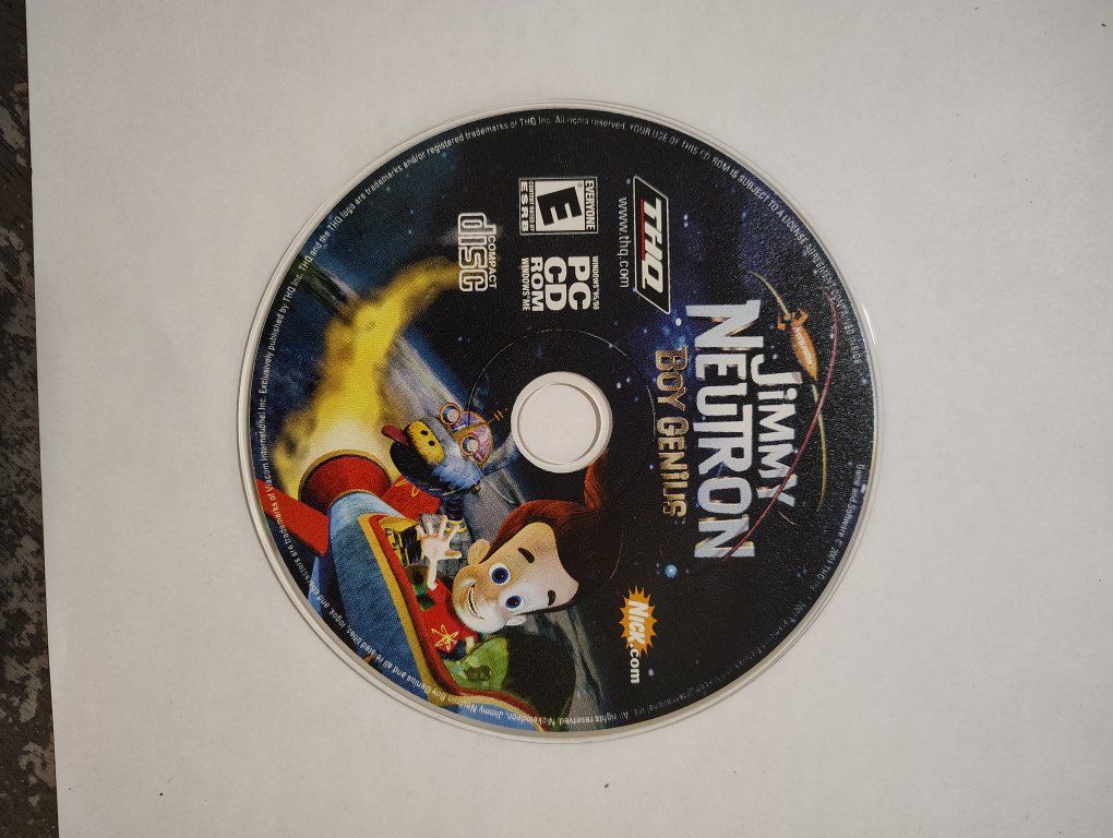 Jimmy Neutron Boy Genius PC CD-ROM Game - THQ Windows 95/98/ME