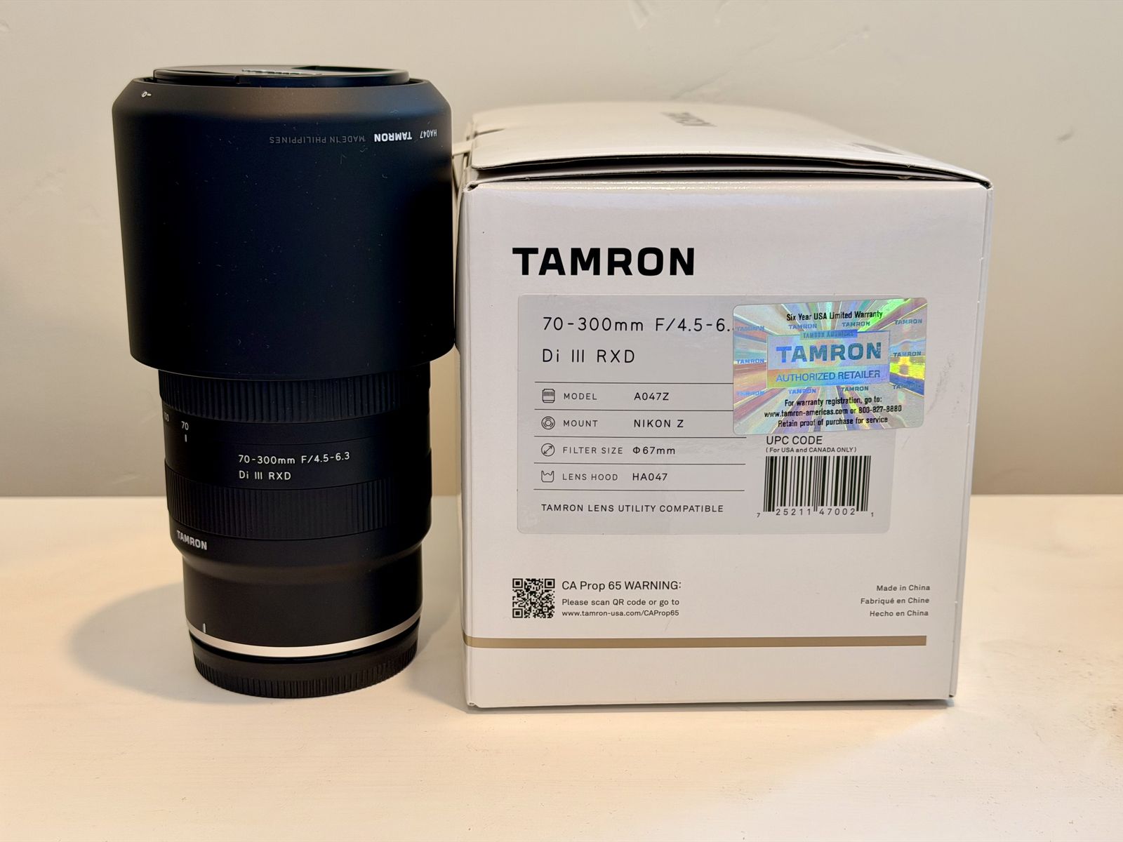 Tamron 70-300mm f/4.5-6.3 Di III RXD Lens (Nikon Z)—like new