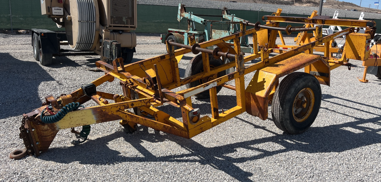 Single-Axle Reel Trailer Lineman Powerline Broadband Deployment Cable Hauling Electric Jobsite Fiber Drum Carrier Contractor