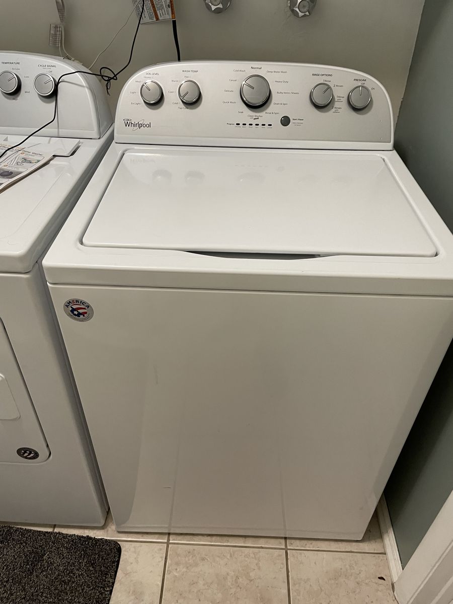 Whirlpool WTW5000DW1 Top-Load Washing Machine - White, 6.0 Amps