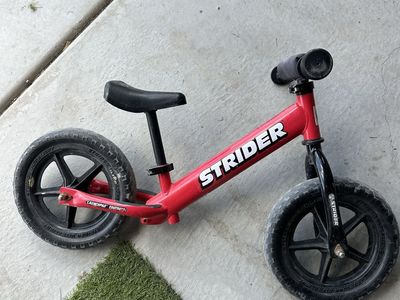 Strider 12 Classic Balance Bike - Red, No Pedal Learn-to-Ride Toddler Bicycle