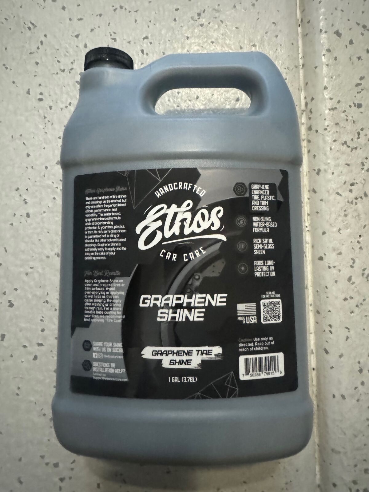 Ethos Graphene Shine - Tire & Trim Shine - One Gallon - Detailing