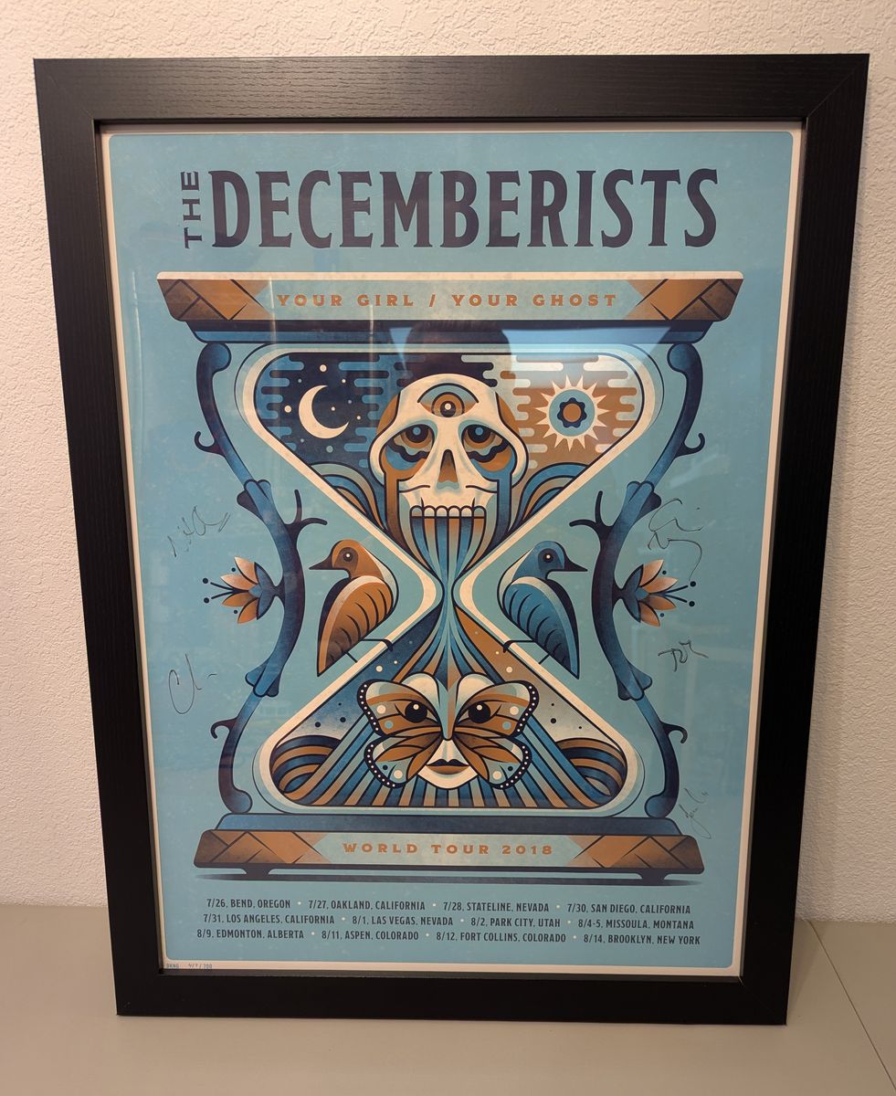 poster for The Decemberists “your girl / your ghost” world tour  2018