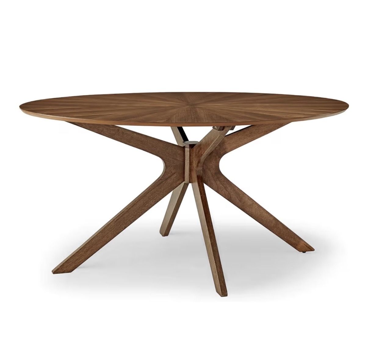 63in Walnut RoUnd Dining Table Modway