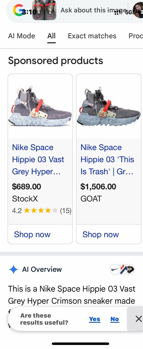 Nike Space Hippie Sneakers – NEW (No Box) – $100