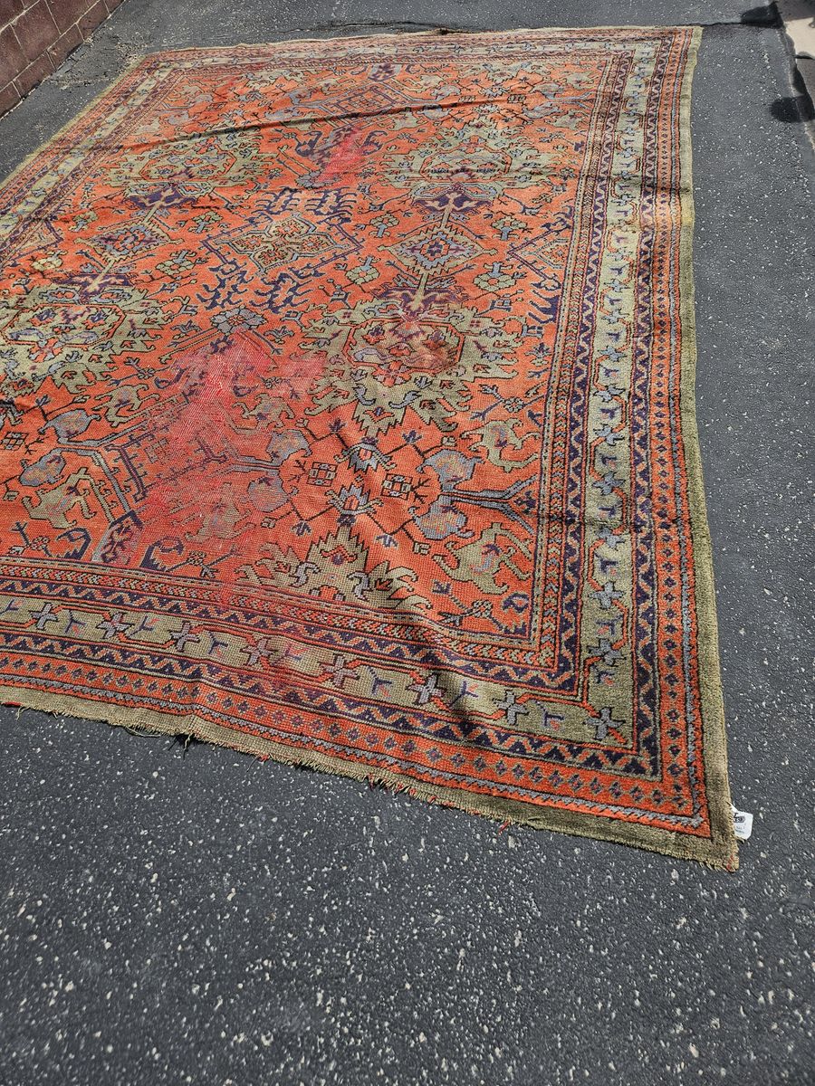 Very Large Antique Carpet: 13' x 10'