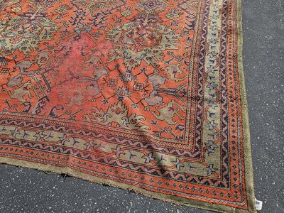 Very Large Antique Carpet: 13' x 10'