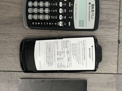 Texas Instruments BA II Plus Financial Calculator with Slide Cover & Manual