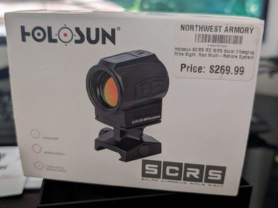 Holosun SCRS-RD-MRS Solar Charging Red Multi-Reticle Rifle Sight - Excellent Condition