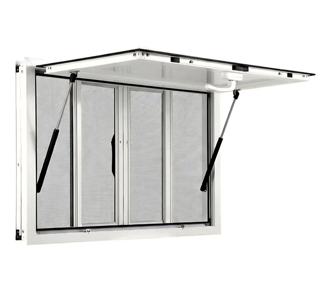 48 x 36 inch Concession Window for Food Truck, Aluminum Alloy Food Truck Service Windows, Up to 85 Degrees Stand