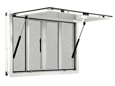 48 x 36 inch Concession Window for Food Truck, Aluminum Alloy Food Truck Service Windows, Up to 85 Degrees Stand