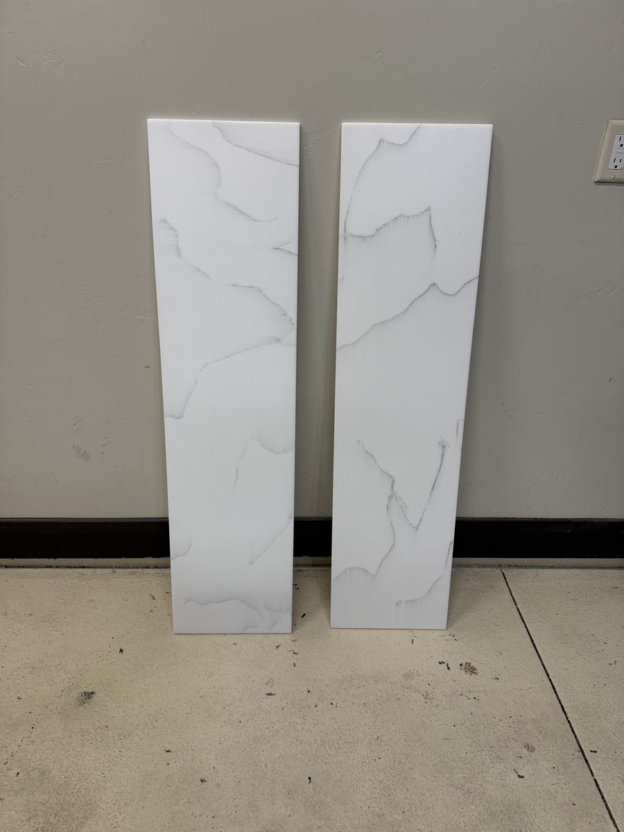 White Marble Heavy Translucent Quartz Shelves