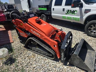 ( 23 hours ) Kubota SCL1000 Stand-On Track Loader Mini Skid Steer with attachments
