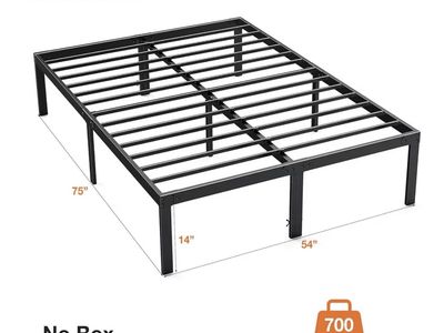 NEW Heavy Duty Metal Bed Frame with Sturdy Steel Slat Support, Noise Free