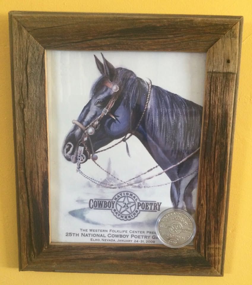 25th National Cowboy Poetry Gathering Framed Poster & Silver Anniversary Coin (2009)