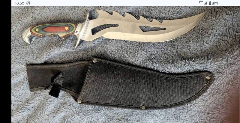 Beautiful Huge Knife Sword New 16" long