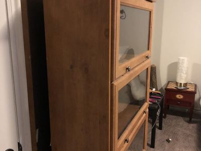 Glass bookcase