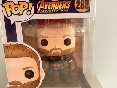 Funko Pop! Marvel Avengers Infinity War Captain America Bobble-Head #288 (New)