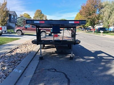 Gooseneck Flatbed Trailer, Heavy Duty, Dual Axle