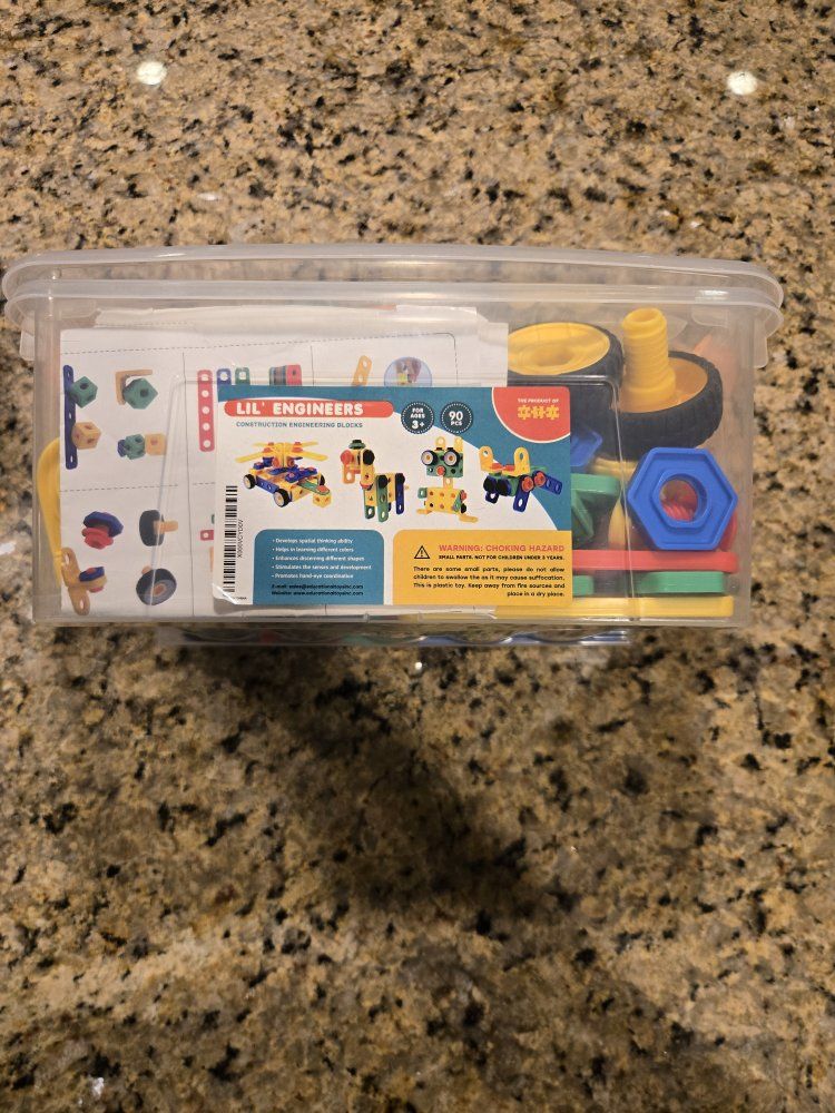 Lil' Engineers Construction Engineering Blocks Set - 90 PCS